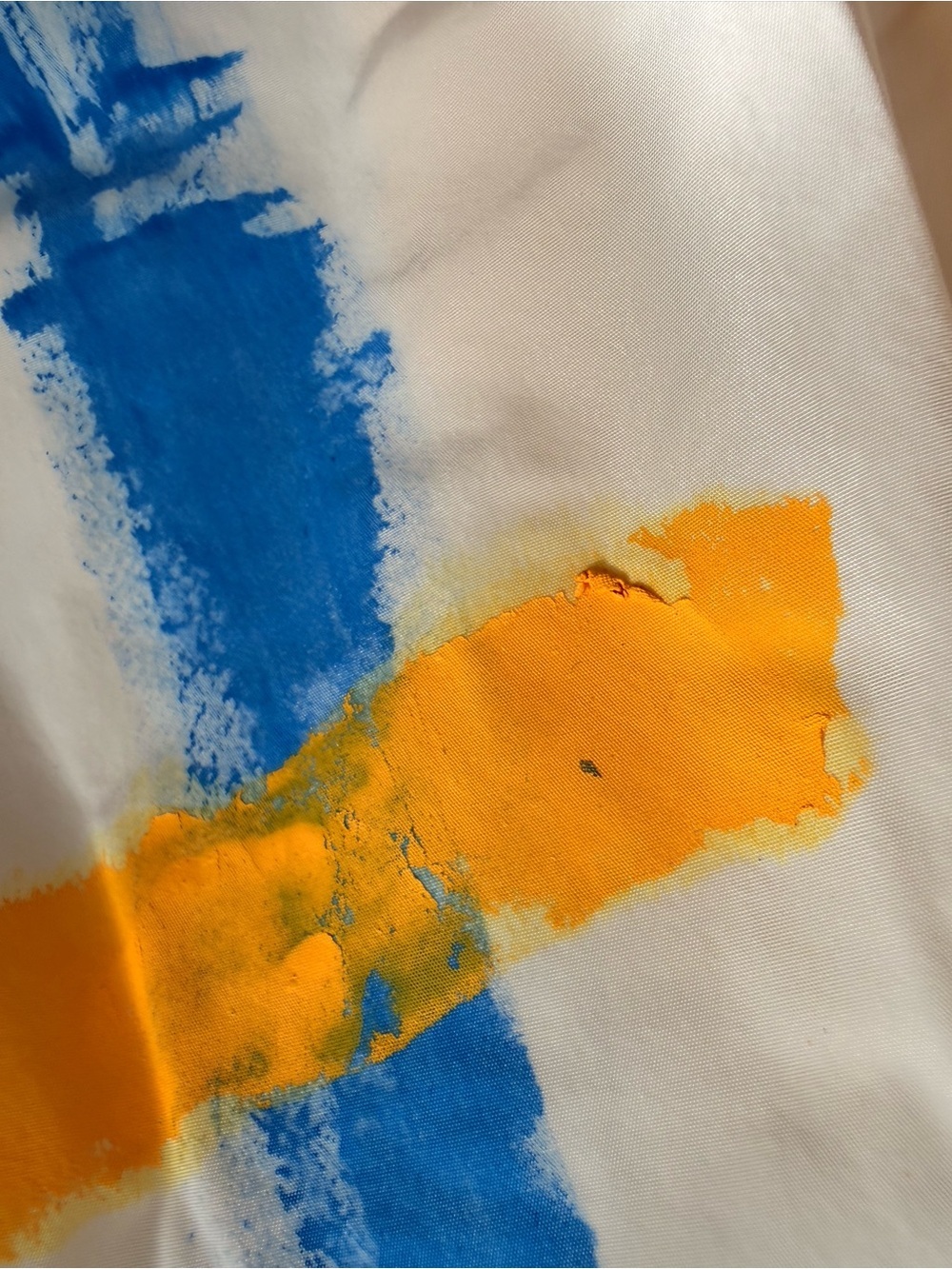 Avant Garde Painterly Brush Stroke Dress Drop Waist Bubble Hem Wearable Art - Picture 11 of 12